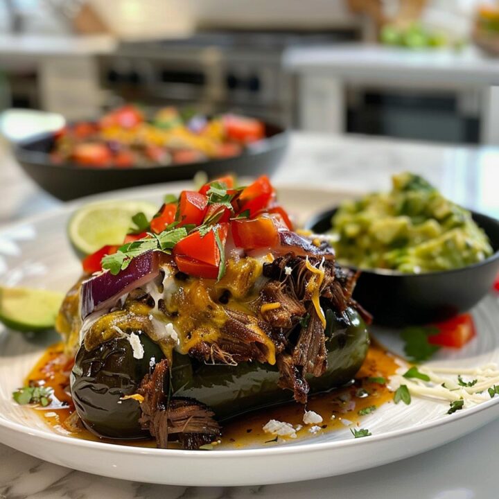 Smokey Brisket Stuffed Poblano Peppers