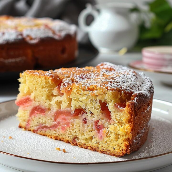 Rhubarb Sour Cream Cake