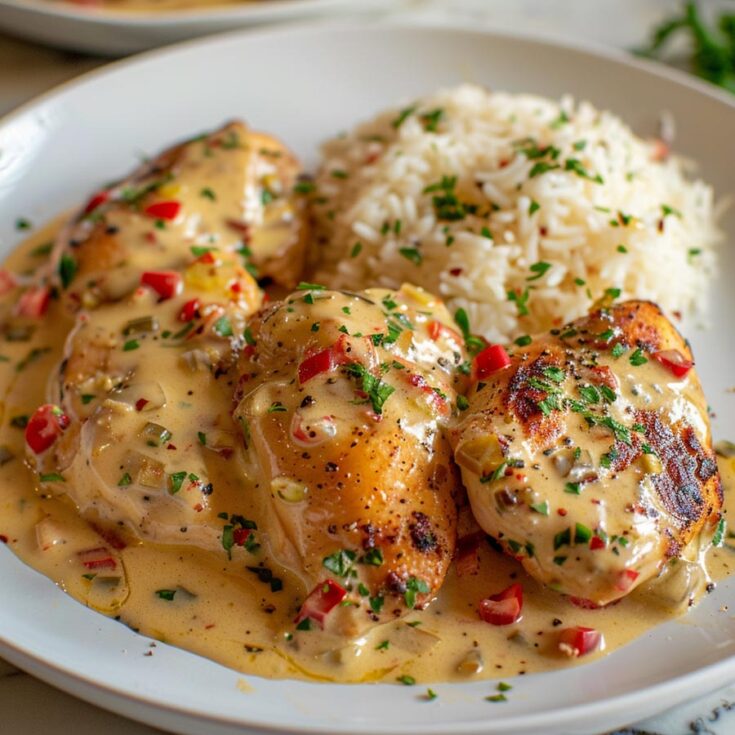 Creamy Pepperoncini Chicken Skillet