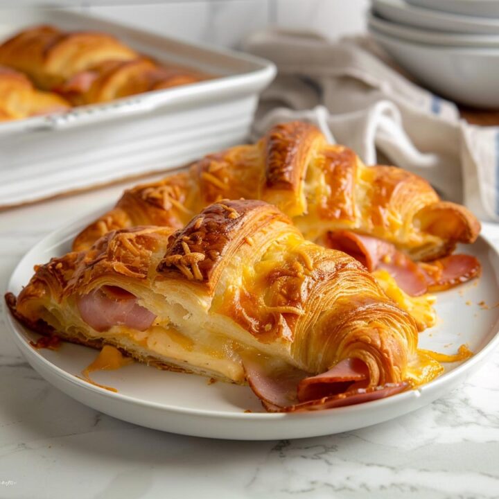 Ham & Cheese Croissant Breakfast Bake