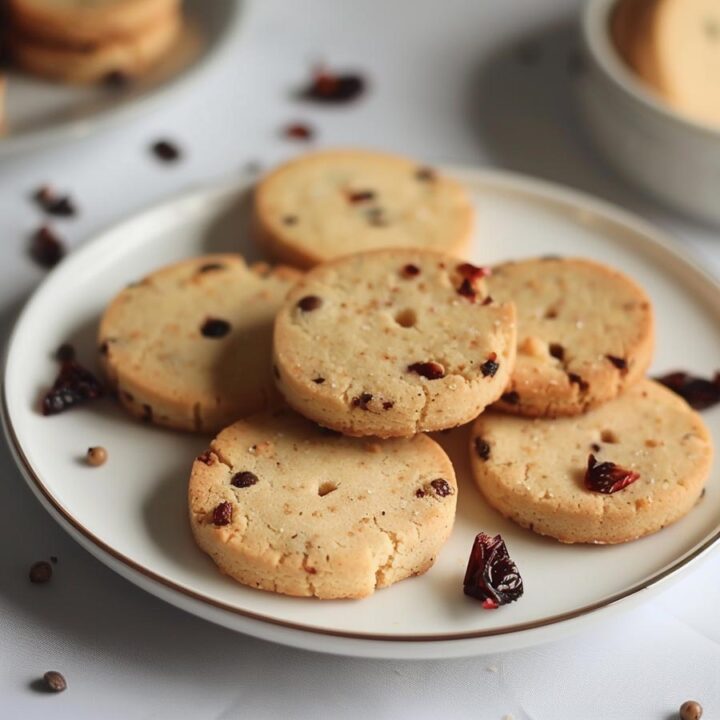 Cherry Almond Shortbread Cookies