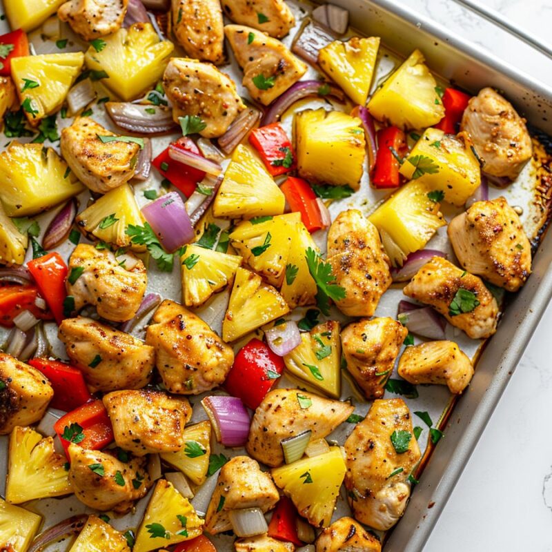 Hawaiian Chicken Sheet Pan Recipes, cooking tips, and