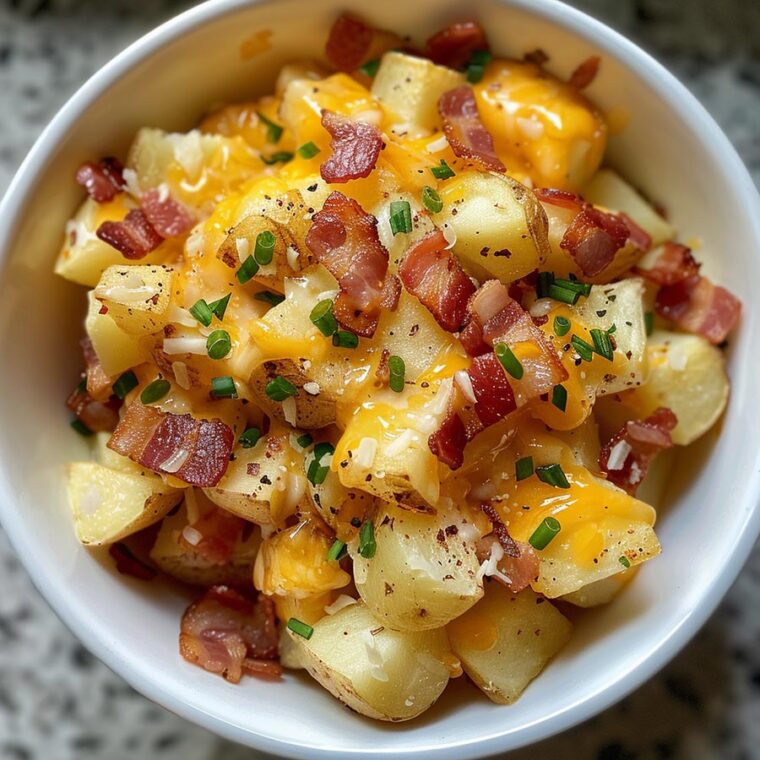 Crockpot Loaded Potatoes - Yeyfood.com: Recipes, cooking tips, and