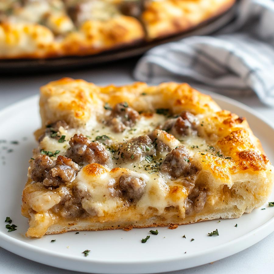 Biscuits & Sausage Gravy Breakfast Pizza