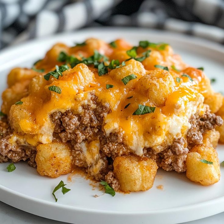 Cheesy Big Mac Tater Tot Casserole