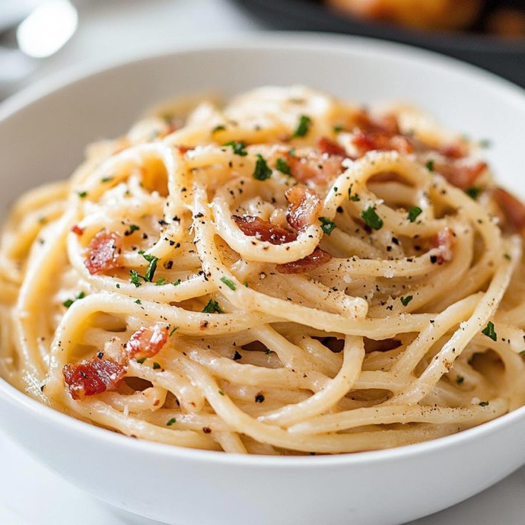 Creamy Bacon Spaghetti