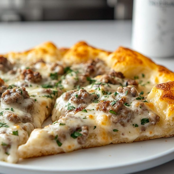 Biscuits & Sausage Gravy Breakfast Pizza