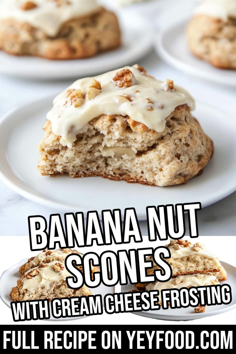 Banana Nut Scones with Cream Cheese Frosting - Yeyfood.com: Recipes ...