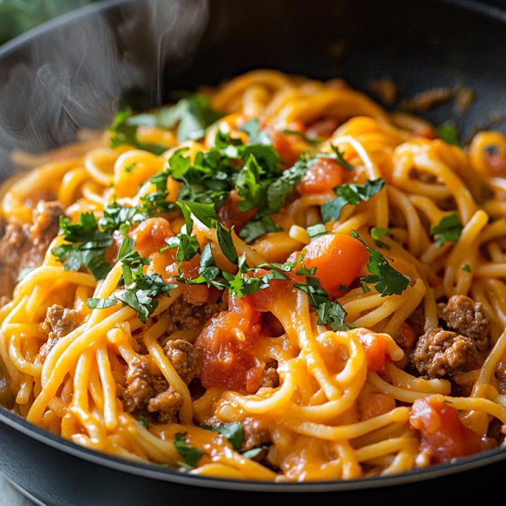 Cheesy Taco Spaghetti