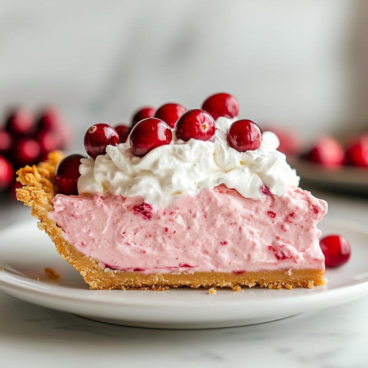 No-Bake Cranberry Cream Pie