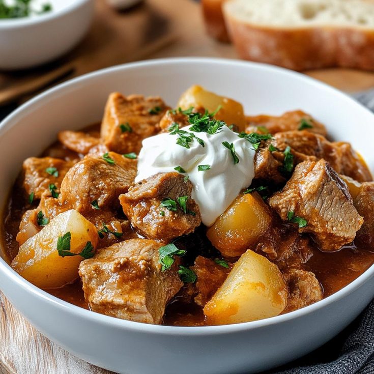 Crockpot Pork & Cider Casserole