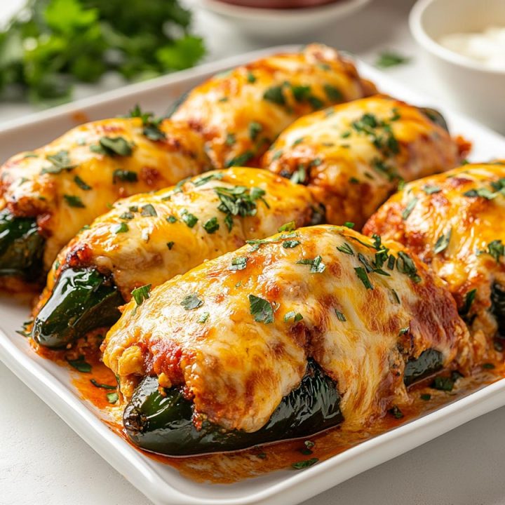 Chicken Stuffed Chile Rellenos