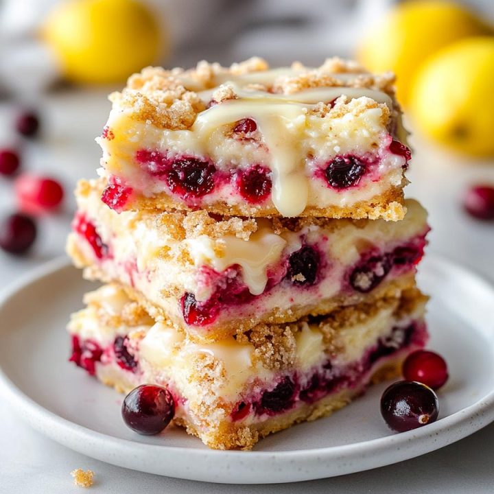 Lemon Cranberry Cheesecake Bars