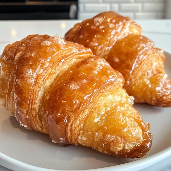 Fried & Glazed Croissant Donuts