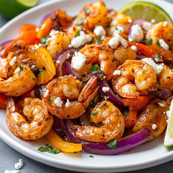 Honey Chipotle Shrimp Fajita Skillet