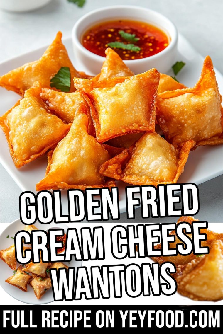 Golden Fried Cream Cheese Wontons Yeyfood Recipes Cooking Tips