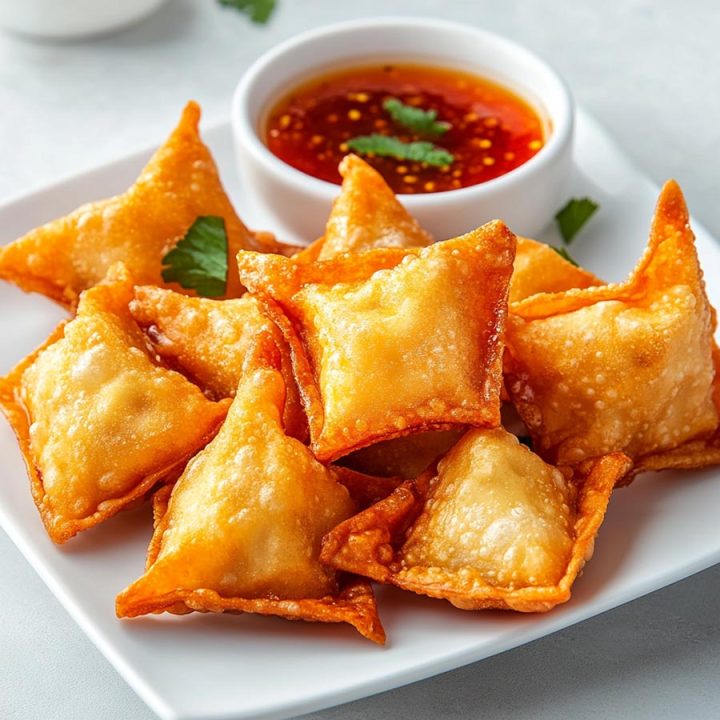 Golden Fried Cream Cheese Wonton