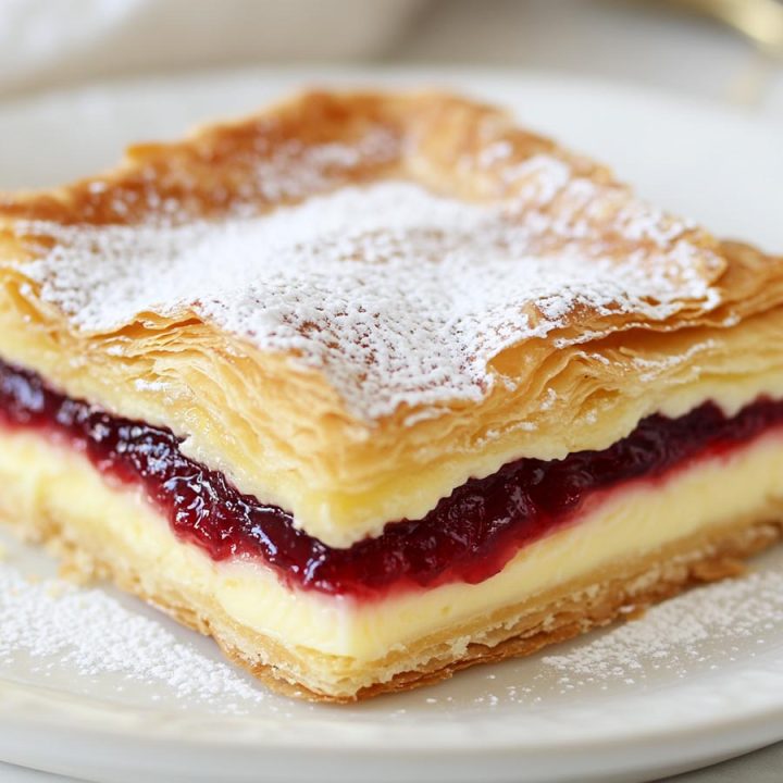 Vanilla Custard Cherry Slice