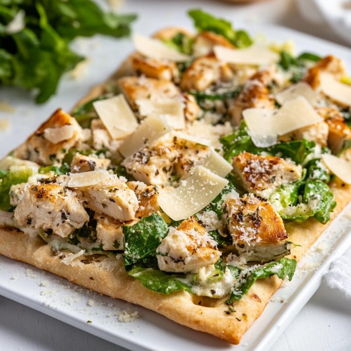 Creamy Chicken Caesar Flatbread