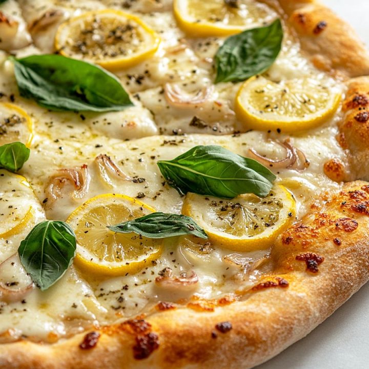 3 Cheese Lemon and Basil Pizza