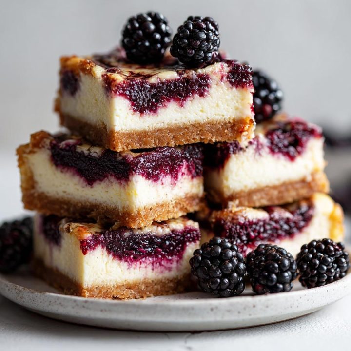 No-Bake Blackberry Cheesecake Bars