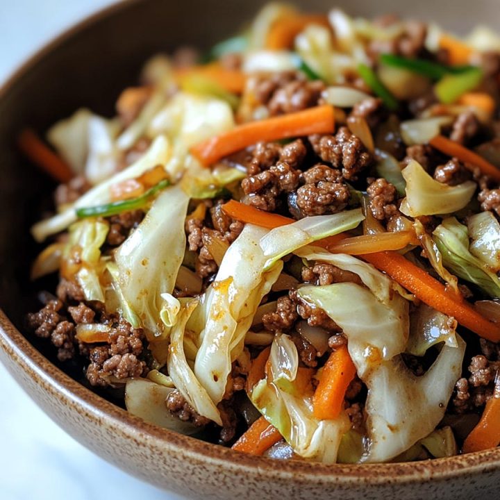 Chinese Ground Beef and Cabbage Stir-Fry