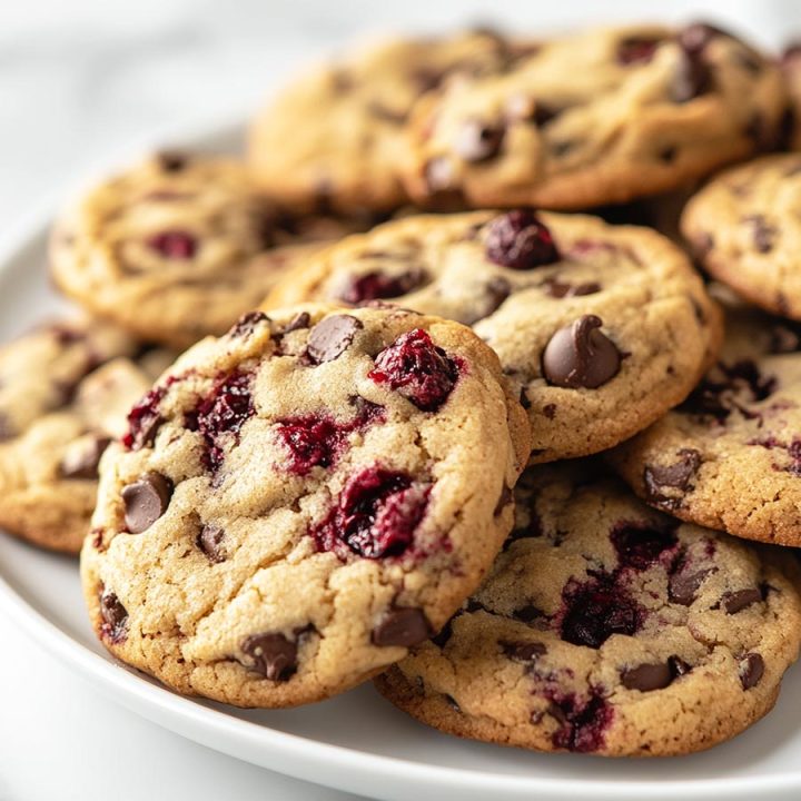 The Best Raspberry Chocolate Chip Cookies