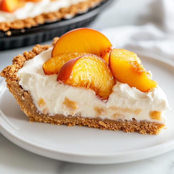 No-Bake Peaches & Cream Pie