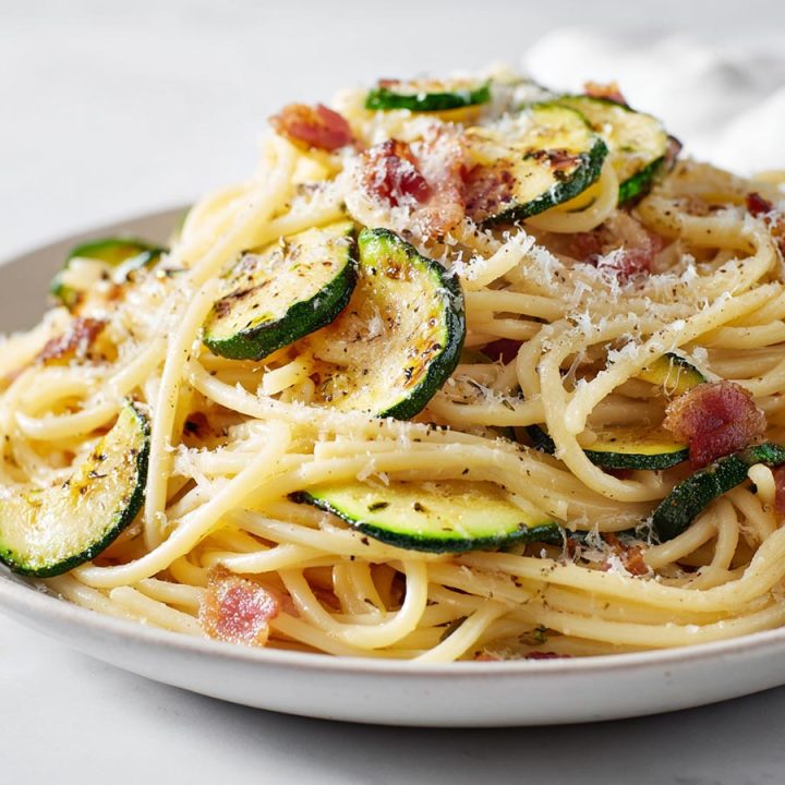 Grilled Zucchini Carbonara