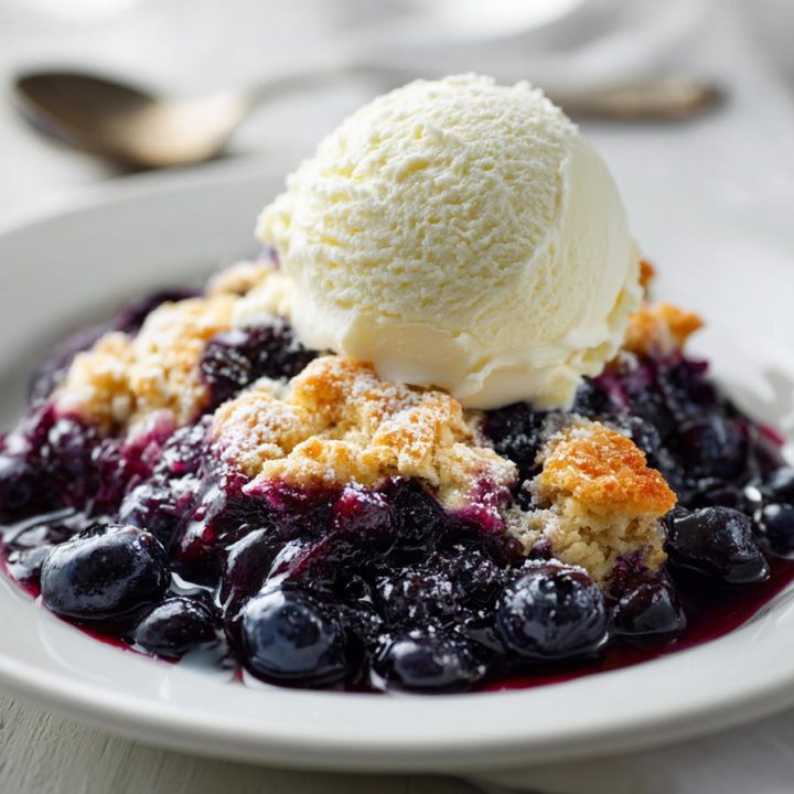 Blueberry Lemon Cobbler on the Grill