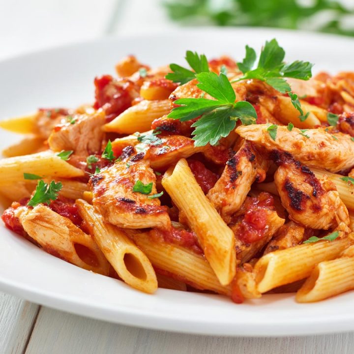 One-Pan Tangy Honey BBQ Chicken Penne