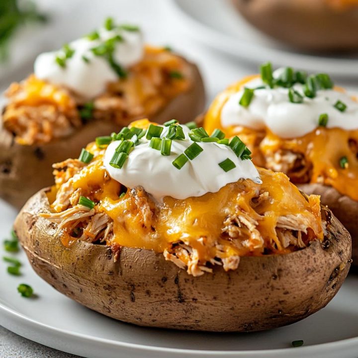 Cheesy Ranch Chicken Stuffed Potatoes