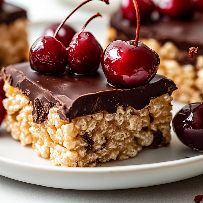 Chocolate Covered Cherry Rice Krispie Treats - Yeyfood.com: Recipes ...