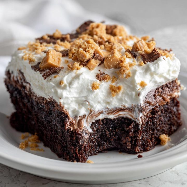 Snickers Poke Cake