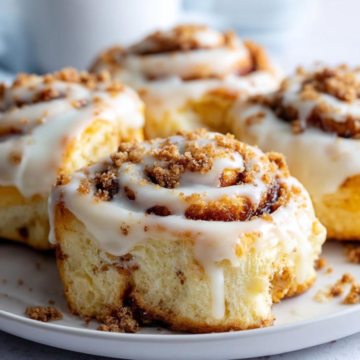Peach Cobbler Cinnamon Rolls