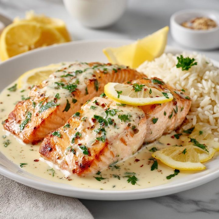 Salmon with Lemon Cream Sauce