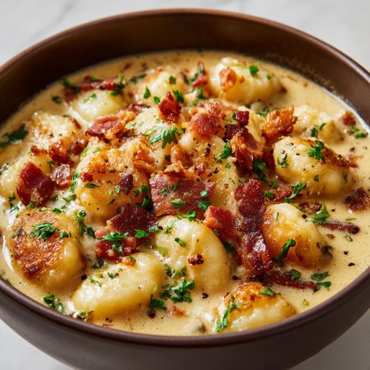 Bacon Cheddar Gnocchi Soup