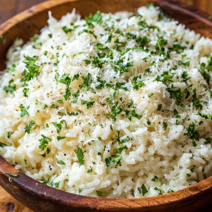 Creamy Garlic Parmesan Rice