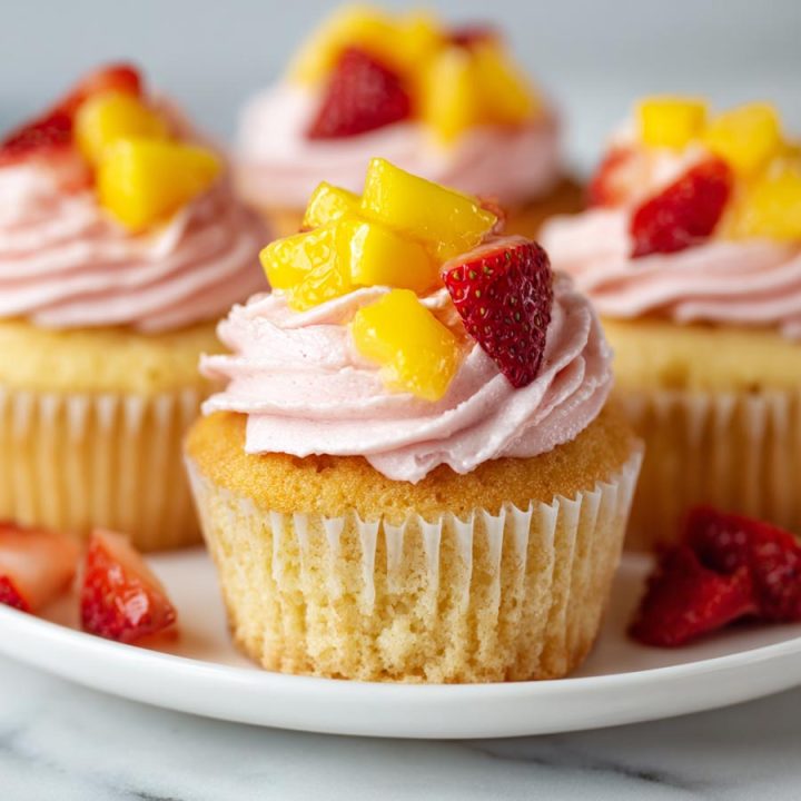 Strawberry Mango Cupcakes