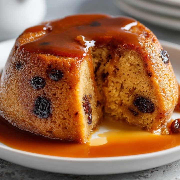 Steamed Molasses Raisin Pudding