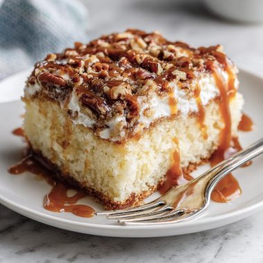 Butter Pecan Poke Cake