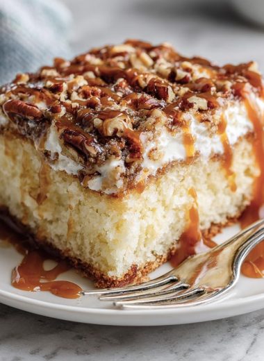 Butter Pecan Poke Cake