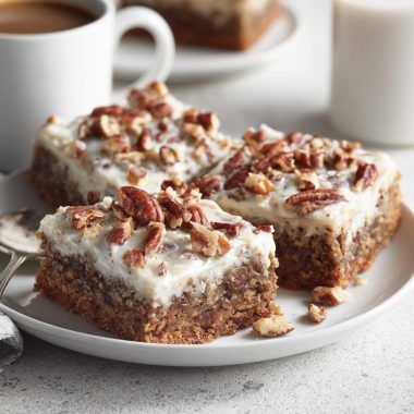 Coffee and Pecan Squares