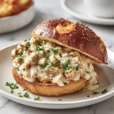 Chicken Alfredo Sloppy Joes