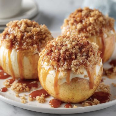 Cheesecake Stuffed Baked Apples