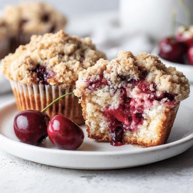 Cherry Cobbler Muffins