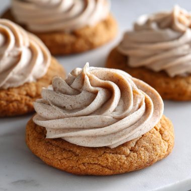 Soft Pumpkin Cookies with Cinnamon Frosting