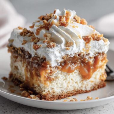 Toffee Butterscotch Poke Cake