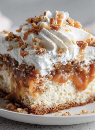 Toffee Butterscotch Poke Cake