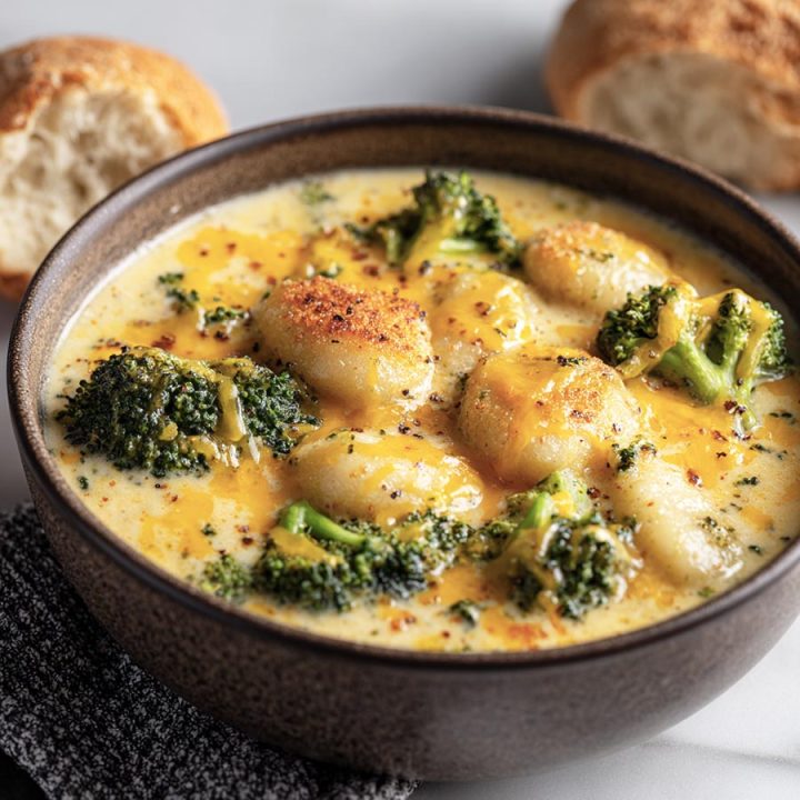 Broccoli Cheddar Gnocchi Soup